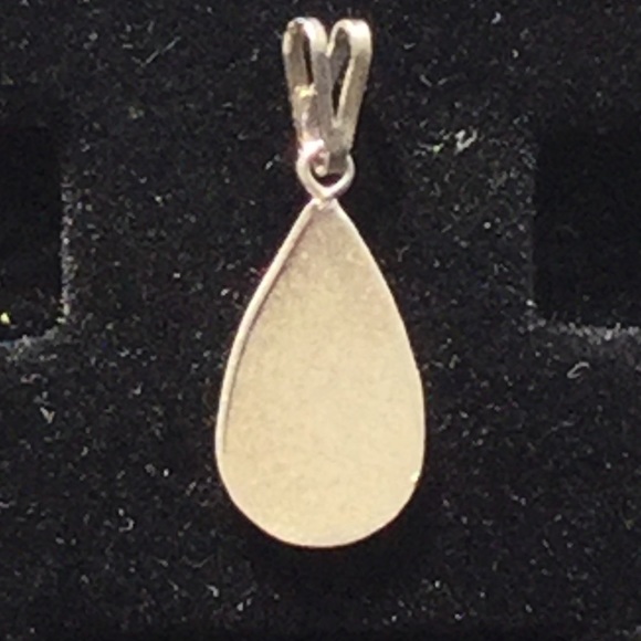 Pewter Tear Drop Heart Pendant - Picture 2 of 2